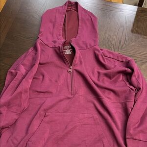 Jones New York Maroon Pullover Hoodie